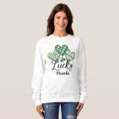 Lucky Hearts: Custom St. Patrick's Day Vrouwen Trui (Voorkant volledig)