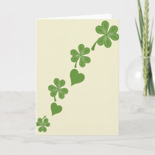 Lucky Hearts Groene Klaverkaart Kaart
