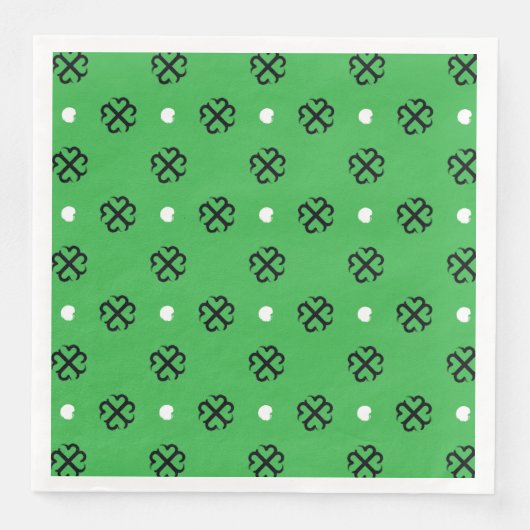 Lucky Hearts Shamrock Papier servet (Voorkant)