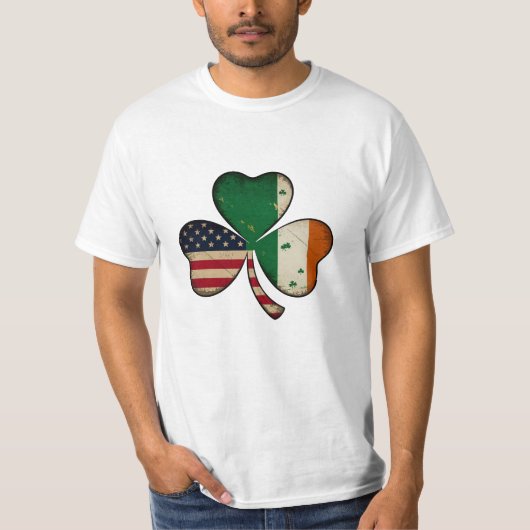 "Lucky Heritage" 🍀🇺🇸🇮🇪 T-shirt (Voorkant)