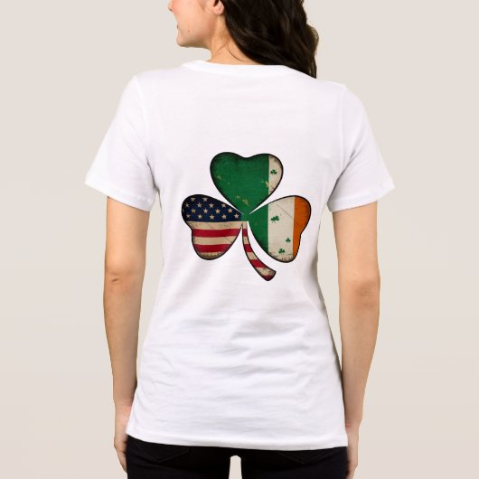 "Lucky Heritage" 🍀🇺🇸🇮🇪 Tri-Blend Shirt (Achterkant)