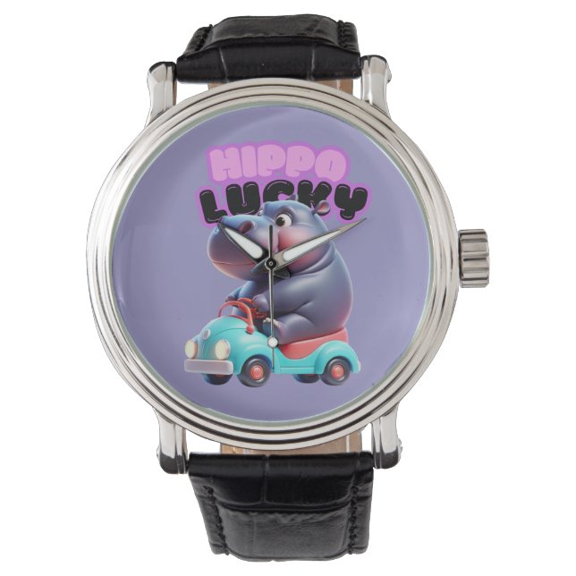 Lucky Hippo Smart Watch Horloge (Voorkant)