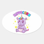 Lucky Hippo Sticker - Cute Gift Idea (Voorkant)