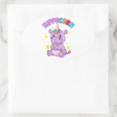 Lucky Hippo Sticker - Cute Gift Idea (Tas)