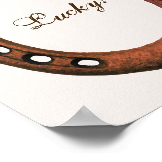 Lucky! Hoefijzer afdrukken Poster (Hoek)