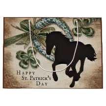 Lucky Hoefijzer and Horse St. Patrick's Day Card