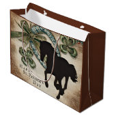 Lucky Hoefijzer and Horse St. Patrick's Day Card Groot Cadeauzakje (Voorkant Gekanteld)