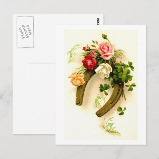 Lucky Hoefijzer Briefkaart (Voorkant / Achterkant)