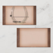 Lucky Hoefijzer bruin lederen trouwplaats kaarten Plaatskaartje (Voorkant / Achterkant)