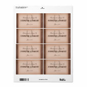 Lucky Hoefijzer bruin lederen waterflesje label (Full Sheet)