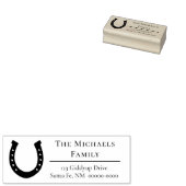 Lucky Hoefijzer Family Return-adres Rubberstempel (Gestempeld)