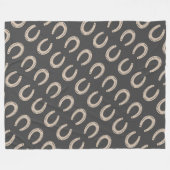 Lucky Hoefijzer Fleece Deken (Voorkant (Horizontaal))