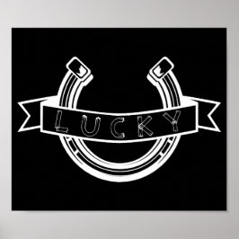 Lucky hoefijzer Good Luck Poster