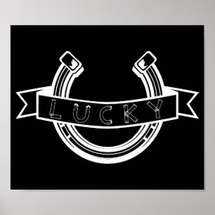 Lucky hoefijzer Good Luck Poster