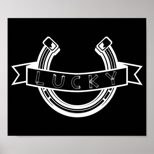 Lucky hoefijzer Good Luck Poster (Voorkant)