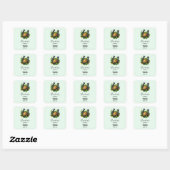 Lucky Hoefijzer & Gouden Munten - Candle Business Vierkante Sticker (Vel)