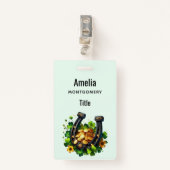 Lucky Hoefijzer gouden munten en klaver Badge (Voorkant met clip)