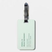 Lucky Hoefijzer gouden munten en klaver Bagagelabel (Achterkant verticaal)