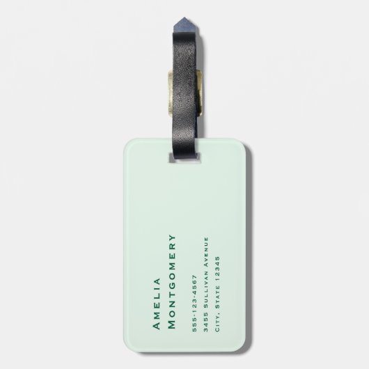 Lucky Hoefijzer gouden munten en klaver Bagagelabel (Achterkant verticaal)