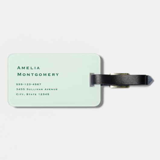 Lucky Hoefijzer gouden munten en klaver Bagagelabel (Achterkant horizontaal)