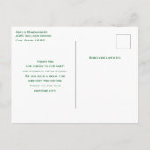 Lucky Hoefijzer gouden munten en klaver dank u Briefkaart (Achterkant)