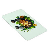 Lucky Hoefijzer gouden munten en klaver Magneet (Rechterzijde)