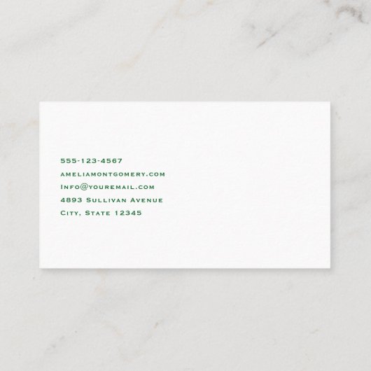 Lucky Hoefijzer gouden munten en klaver Visitekaartje (Achterkant)