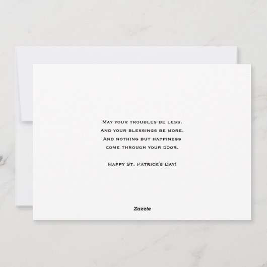 Lucky Hoefijzer & Gouden Munten St. Patrick's Day Feestdagenkaart (Achterkant)