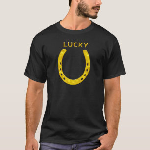 Lucky Hoefijzer in Gold T-shirt