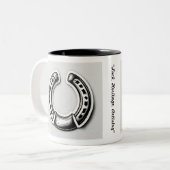 Lucky Hoefijzer Ink Tweekleurige Koffiemok (Voorkant links)