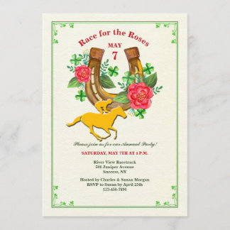 Lucky Hoefijzer Invitation Kaart