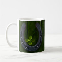 Lucky Hoefijzer Klaver Design Koffie Mok Cup