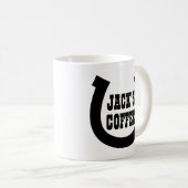 Lucky hoefijzer logo aangepaste koffie mok (Voorkant rechts)