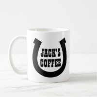 Lucky hoefijzer logo aangepaste koffie mok