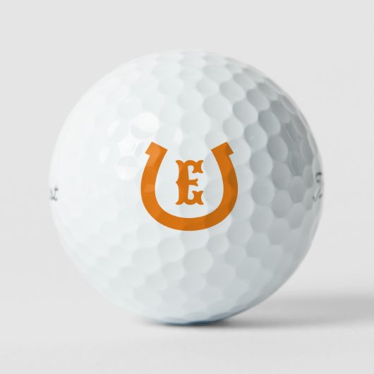 Lucky hoefijzer logo aangepaste monogram Titleist Golfballen (Voorkant)