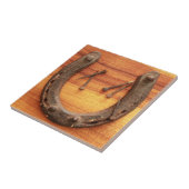 Lucky Hoefijzer met nagels Tegeltje (Zijkant)