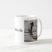 Lucky Hoefijzer op Wooden Fence Koffiemok (Voorkant rechts)