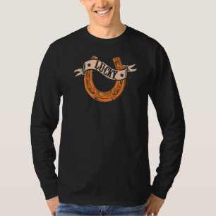 Lucky Hoefijzer Paard Fans Ruitersport Paarden T-shirt