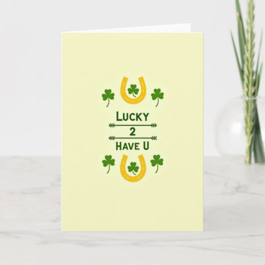 Lucky Hoefijzer Patroonaansluiting Kaart (Voorkant)