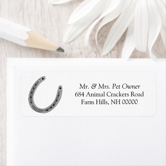 Lucky Hoefijzer Return Address Label Stickers (Insitu)