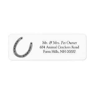 Lucky Hoefijzer Return Address Label Stickers