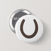 Lucky Hoefijzer Ronde Button 5,7 Cm (Voorkant /achterkant)