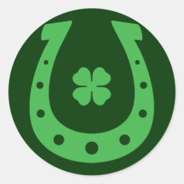 Lucky Hoefijzer Ronde Sticker