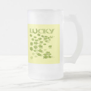 Lucky Hoefijzer Shamrocks Matglas Bierpul