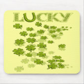 Lucky Hoefijzer Shamrocks Muismat (Voorkant)