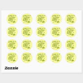 Lucky Hoefijzer Shamrocks Ronde Sticker (Vel)