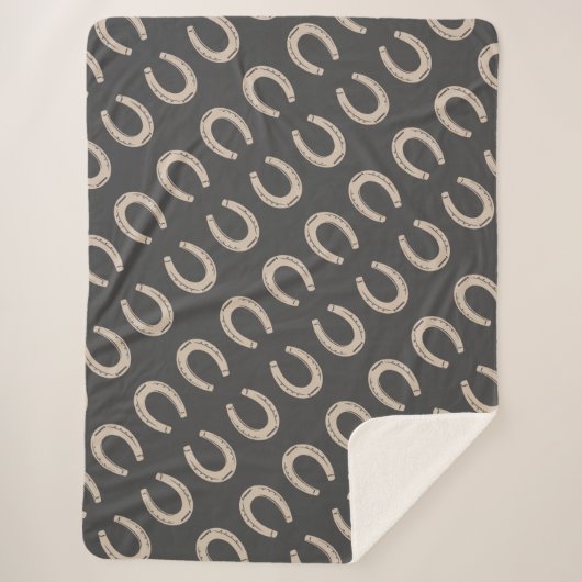 Lucky Hoefijzer Sherpa Deken (Voorkant)