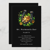 Lucky Hoefijzer St. Patrick's Day Kaart (Voorkant / Achterkant)