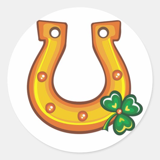 Lucky Hoefijzer St. Patrick's Day Sticker (Voorkant)