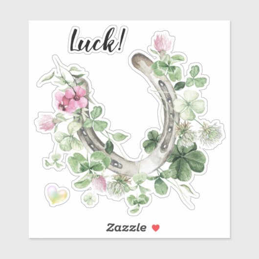 Lucky Hoefijzer Sticker (Vel)